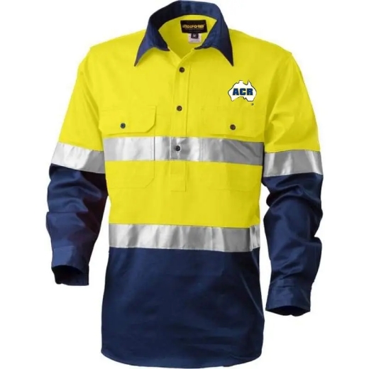 Picture of Tru Workwear, Shirt, Long Sleeve, Cotton Drill, Closed Front, 3M Tape